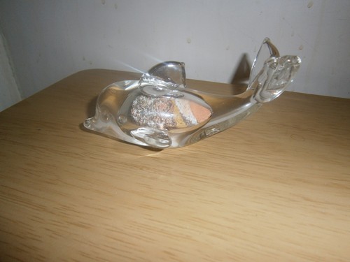 Vintage glass dolphin