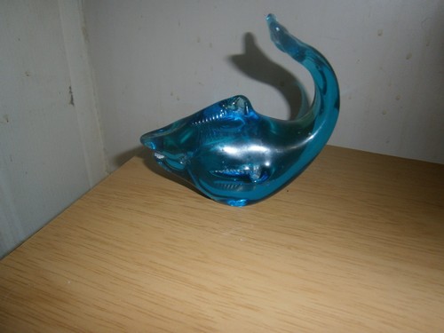 Vintage blue coloured - , whale