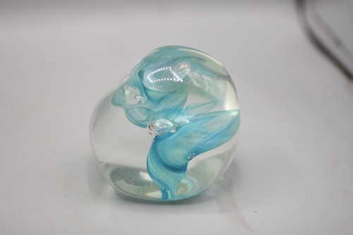 Ocean waves bubbled art glass - waves,