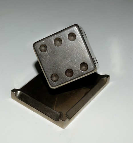 Vintage dice paperweight art - paperweight,