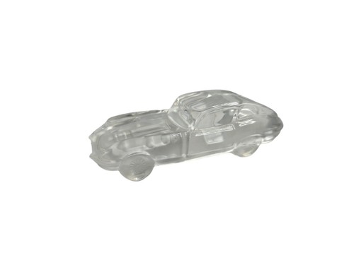 Vintage clear glass jaguar - glass,
